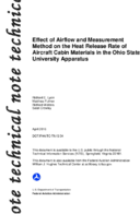 Effect of Airflow and Measurement Method on the Heat Release Rate of Aircraft Cabin Materials I the Ohio State University Apparatus