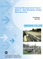 Vermont Demonstration Project Route 2  East Montpelier Bridge Reconstruction