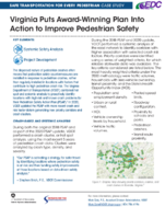 Virginia Puts AwardWinning Plan Into Action to Improve Pedestrian Safety