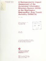A Socioeconomic Impact Assessment of the Automated Information Directory System AIDS at the Washington Metropolitan Area Transit Authority WMATA