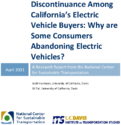 Discontinuance Among Californias Electric Vehicle Buyers Why Are Some Consumers Abandoning Electric Vehicles