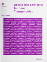 Operational Strategies for Rural Transportation