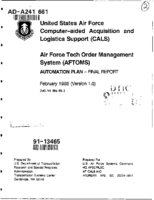 Air Force Tech Order Management System AFTOMS Automation PlanFinal Report Version 10