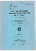 Computer Modeling of TransportationGenerated Air Pollution  a StateoftheArt Survey