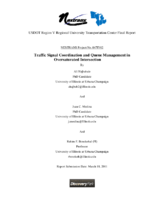 Traffic signal coordination and queue management in oversaturated intersection