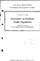 Report of the Committee on Uniform Traffic Regulation
