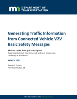 Generating Traffic Information From Connected Vehicle V2V Basic Safety Messages