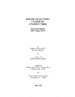 Repair of rutting caused by studded tires  literature review