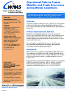 Operational Data to Assess Mobility and Crash Experience during Winter Conditions tech transfer summary