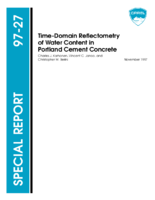 Timedomain reflectometry of water content in portland cement concrete