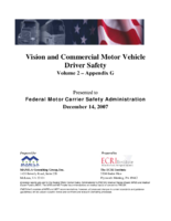 Vision and Commercial Motor Vehicle Driver Safety Volume 2  Appendix G