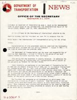 Statement by Secretary of Transportation John A Volpe on the Announcement from the White House of the International Air Transportation Policy