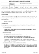 Metropolitan Planning Program