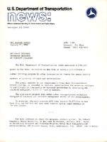 US Department of Transportation News Office of Assistant Secretary for Governmental and Public Affairs UMTA 180 DOT Grant Supports Increased Research at Minority Colleges
