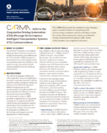 CARMA Adds to the Cooperative Driving Automation CDA Message Set to Improve Intelligent Transportation Systems ITS Communications fact sheet