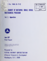Assessment of National Small Rural Watersheds Program Volume 2 Appendixes