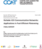 Reliable V2V Communication Networks Applications in FuelEfficient Platooning