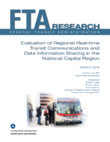 Evaluation of Regional RealTime Transit Communications and Data Information Sharing in the National Capital Region