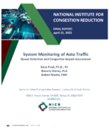 System Monitoring of Auto Traffic Queue Detection and Congestion Impact Assessment