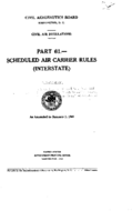Part 61 Scheduled Air Carrier Rules Interstate As Amended To January 1 1941