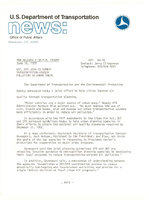 DOT EPA Join to Combat TransportationCaused Pollution in Urban Areas