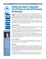 Detecting Deleterious Fine Particles in Concrete Aggregates and Defining Their Impact Research Brief