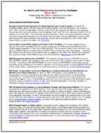 Air Quality and Transportation Conformity Highlights March 2012