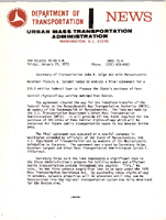 Department of Transportation News Urban Mass Transportation Administration UMTA 734