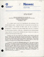 Remarks Prepared for Delivery by Secretary of Transportation Elizabeth Hanford Dole to the National Business League