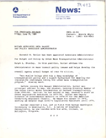 Butler Appointed UMTA Budget and Policy Associate Administrator