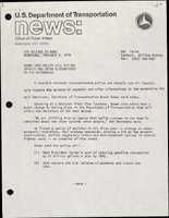 Press Release Adams Says Policy Will Cut Oil Imports and Offer Alternatives to the Automobile