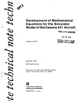 Development of Mathematical Equations for the Simulator Model of the Cessna 421 Aircraft