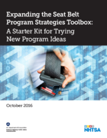 Expanding the Seat Belt Program Strategies Toolbox A Starter Kit for Trying New Program Ideas