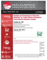 Modeling and Development of Operation Guidelines for LeaderFollower Autonomous TruckMounted Attenuator Vehicles