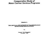 Comparative Study of Motor Carrier Services Programs