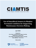 Use of SmartRock Sensors to Monitor Pavement Condition for Supporting Maintenance Decision Making