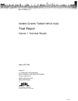 Variable Dynamic Testbed Vehicle Study Final Report Volume II Technical Results