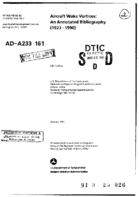 Aircraft Wake Vortices  An Annotated Bibliography 19231975