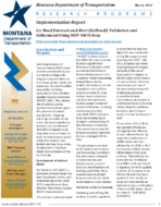 Icy Road Forecast and Alert IcyRoad Validation and Refinement Using MDT RWIS Data Implementation Report