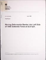 Moving deformable barrier into left side of 1995 Solectria Force at 529 kph
