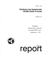 Clarifying the quadrennial needs study process