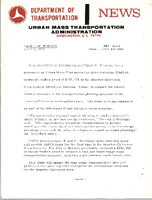 Department of Transportation News Urban Mass Transportation Administration UMTA 4674