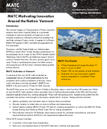 MATC Motivating Innovation Around the Nation Vermont