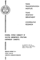 Flexural Fatigue Durability of Selected Unreinforced Structural Lightweight Concretes