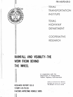 Rainfall and Visibility  the View from Behind the Wheel