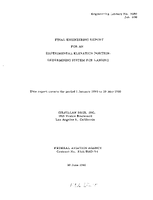 Final Engineering Report For An Experimental Elevation PositionDetermining System For Landing