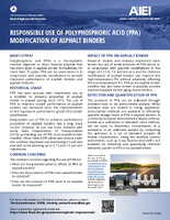 Responsible Use of Polyphosphoric Acid PPA Modification of Asphalt Binders