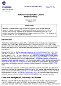 National Transportation Library Metadata Policy