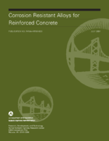 Corrosion resistant alloys for reinforced concrete 2007