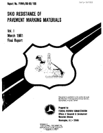 Skid Resistance of Pavement Marking Materials Volume 1